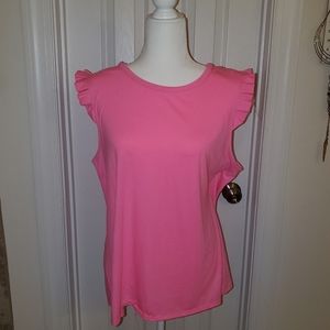Lilly Pulitzer ruffle sleeve tank top, size XL, pink